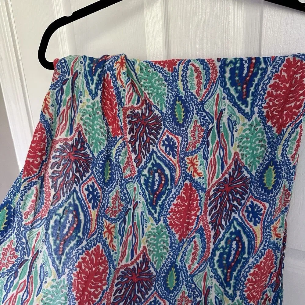 LILLY PULITZER Lightweight Infinity Scarf 100% Cotton Preppy Let Minnow Tropical